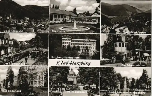 Ansichtskarte Bad Harzburg Stadtmitte, Kuranlagen 1962