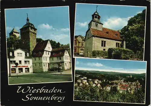 Ansichtskarte Sonnenberg-Wiesbaden Mehrbildkarte 3 Ansichten Sonnenberg 1974