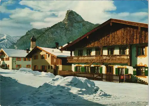 Ansichtskarte Oberammergau Dedlerstraße mit Kofel 1970