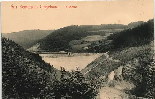Postcard Komotau Chomutov Talsperre 1911