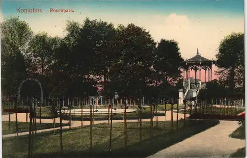 Postcard Komotau Chomutov Rosenpark - Pavillon 1913