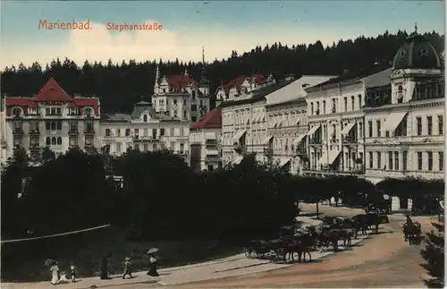 Postcard Marienbad Mariánské Lázně Stephanstraße 1913