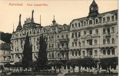 Postcard Marienbad Mariánské Lázně Franz Josephs-Platz 1912