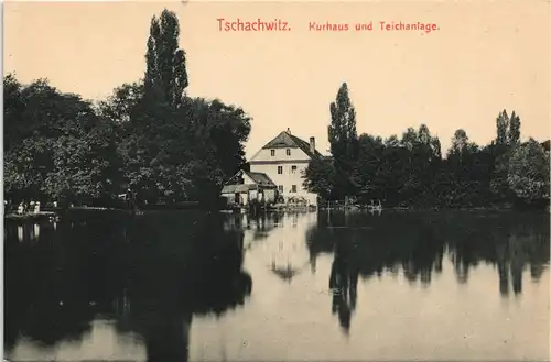 Tschachwitz b. Kaaden Čachovice (Kadaň) Kurhaus Teich b Komotau Chomutov 1912