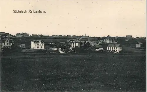 Ansichtskarte Reitzenhain-Marienberg im Erzgebirge Stadtpartie Villen 1912