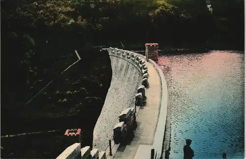 Postcard Komotau Chomutov Talsperre - Blick auf die Staumauer 1913