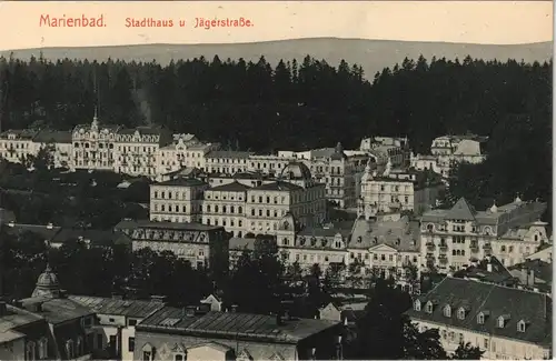 Postcard Marienbad Mariánské Lázně Jägerstraße 1912 #