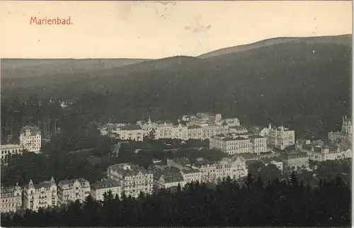 Postcard Marienbad Mariánské Lázně Totale 1913 #