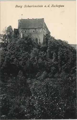 Ansichtskarte Scharfenstein-Drebach (Erzgebirge) Schloss Scharfenstein 1917