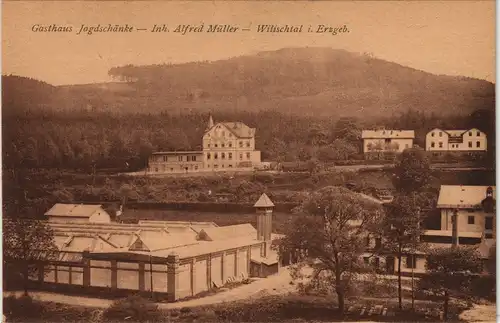Ansichtskarte Wilischthal-Zschopau Gasthaus Jagdschänke 1917
