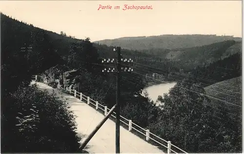 Ansichtskarte Zschopau Zschopautal - weg 1916