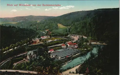 Ansichtskarte Zschopau Wilischtal Zimmermannshöhe Fabrik 1912