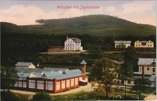 Ansichtskarte Zschopau Willischtal Fabrik Jagdschänke 1913