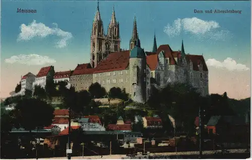 Ansichtskarte Meißen Schloss Albrechtsburg - Holzlager 1914