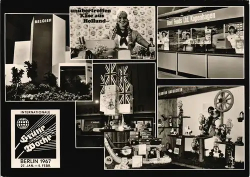 Ansichtskarte Berlin Grüne Woche Belgien Dänemark MB Sonderstempel 1967