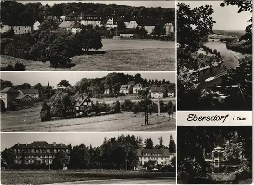 Saalburg-Ebersdorf (Saale) DDR Mehrbild-AK mit Ortsansichten Ebersdorf 1960