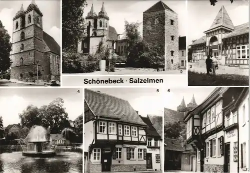Bad Salzelmen-Schönebeck (Elbe) DDR Mehrbild-AK mit  Schönebeck 1988