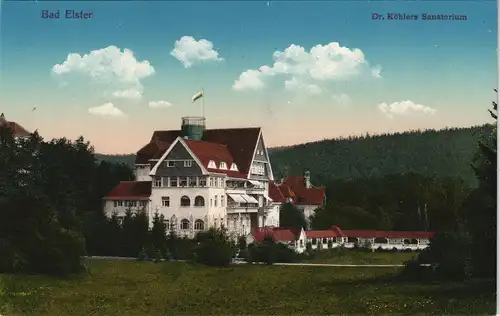 Ansichtskarte Bad Elster Dr. Kühlers Sanatorium 1917