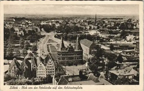 Ansichtskarte Lübeck Blick von der Petrikirche 1932