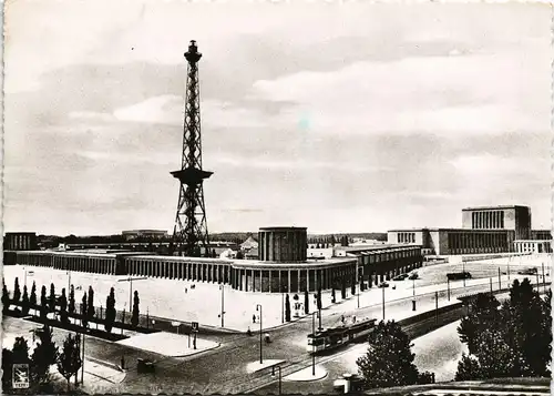 Ansichtskarte Charlottenburg-Berlin Funkturm und Messegelände 1962