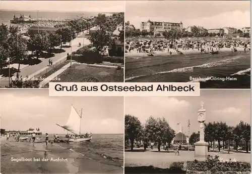 Ahlbeck (Usedom) DDR Mehrbild-AK mit Strand, Kurpark, Seebrücke uvm. 1972