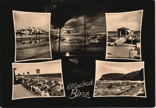 Ansichtskarte Binz (Rügen) DDR Mehrbild-AK mit Strand Ostsee uvm. 1965