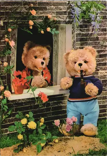 Ansichtskarte  Schuco Postkarte mit Teddy Teddybären 1970
