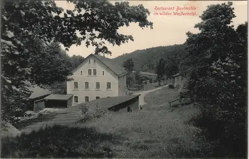 Edle Krone-Klingenberg (Sachsen) Wilde Weisseritz Barthmühle 1913