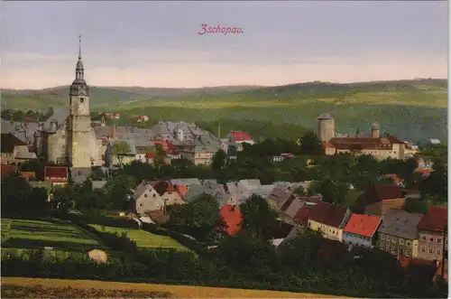 Ansichtskarte Zschopau Stadtpartie 1914