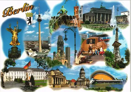 Ansichtskarte Berlin Mehrbildkarte mit Stadtteilansichten 2010