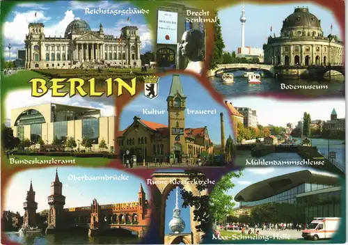 Ansichtskarte Berlin Mehrbild-AK Berliner Stadtteilansichten 2012