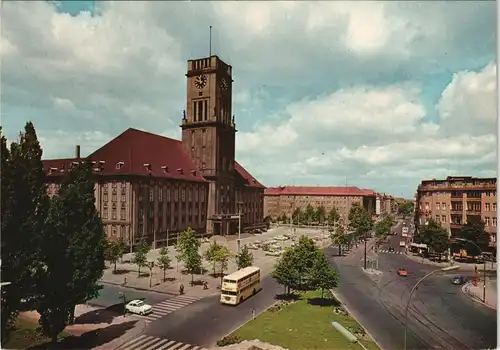 Schöneberg-Berlin Rathaus, Straßen Verkehr mit Berliner Bus 1970