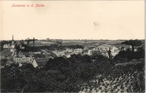 Ansichtskarte Lunzenau Stadtpartie 1914