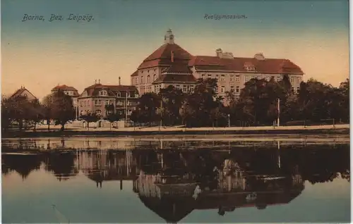 Ansichtskarte Borna Realgymnasium 1912