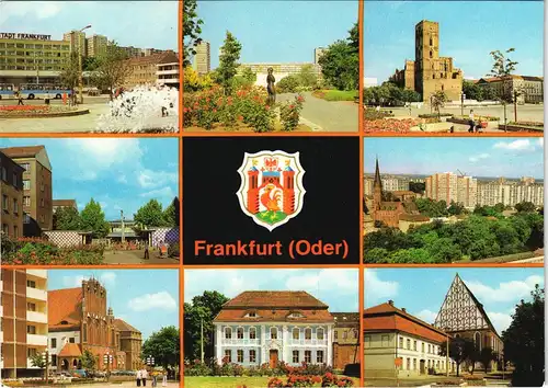 Frankfurt (Oder) Hotel "Stadt Frankfurt" Marx-Straße  Botanischer Garten   1981