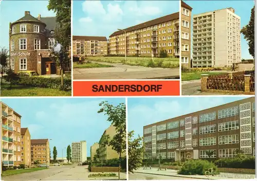Sandersdorf-Brehna  Schule, Am Ring der Chemiearbeiter, Hochhaus  1980