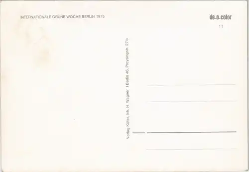 Ansichtskarte Berlin Internationale Grüne Woche Ausstellung 1975