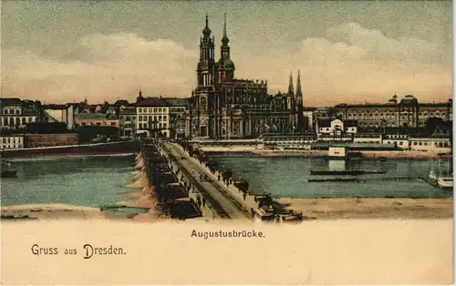 Innere Altstadt-Dresden Augustusbrücke / Friedrich August Brücke 1903