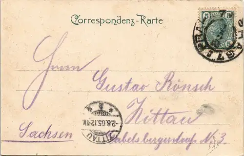Postcard Prag Praha Graben - Geschäfte Kiosk 1905