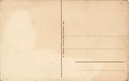 Dresden Statue: „Das Alter raubt die Jugend" Großer Garten coloriert 1909