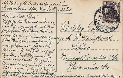 Postcard Görbersdorf in Schlesien Sokołowsko Stadtpartie gel. 1910