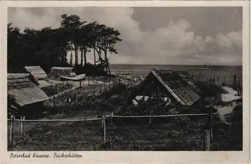 Ansichtskarte Koserow Usedom Fischerhütten 1949