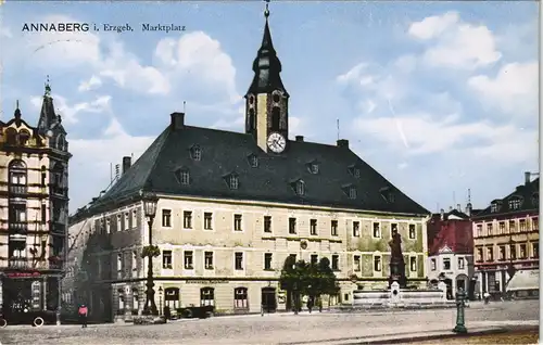 Ansichtskarte Annaberg-Buchholz Marktplatz 1929