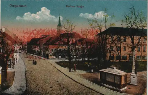 Ansichtskarte Großenhain Berliner Strasse 1913