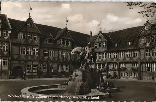 Ansichtskarte Wolfenbüttel Stadtmarkt 1963