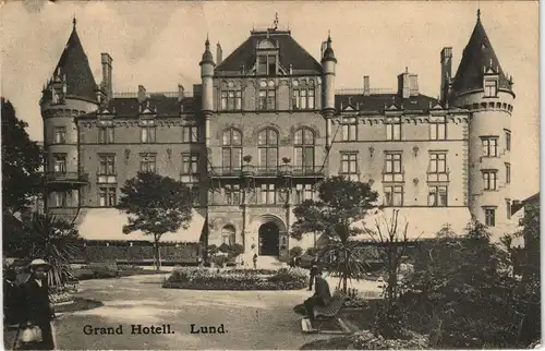 Postcard Lund Grand Hotell 1922