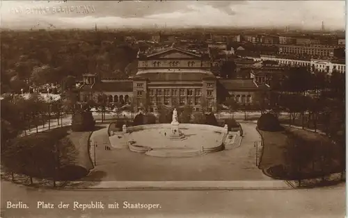 Ansichtskarte Berlin Platz der Republick - Fernsicht 1928