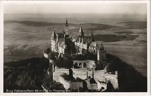 Ansichtskarte Hechingen Luftbild Burg Hohenzollern 1940