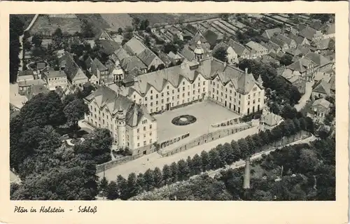 Ansichtskarte Plön Luftbild Schloß 1932