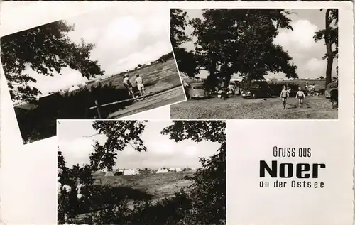 Ansichtskarte Noer Nør Campingplatz VW-Käfer 1962